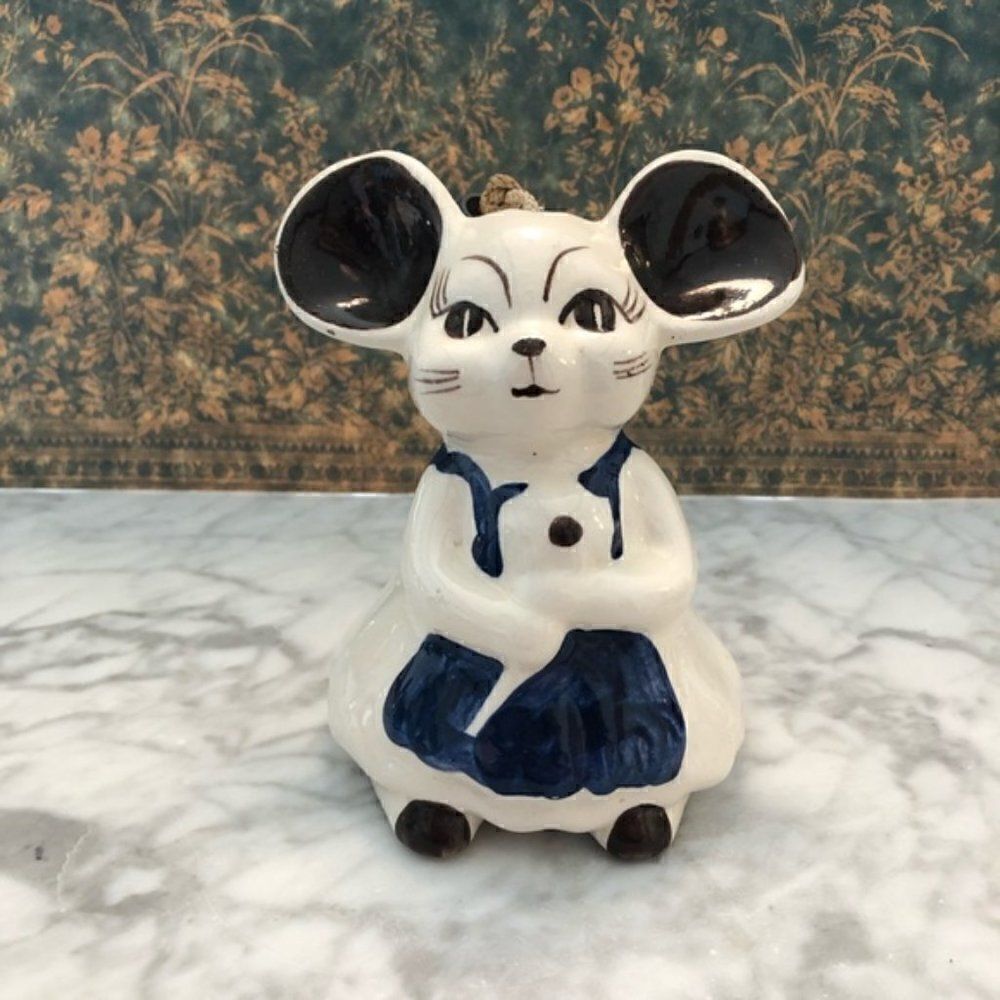 Vintage Handmade Hanging Ceramic  Mouse